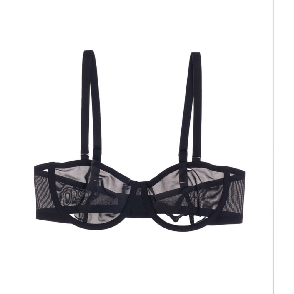 Cuup Grey Mesh Balconette Bra. NWOT.